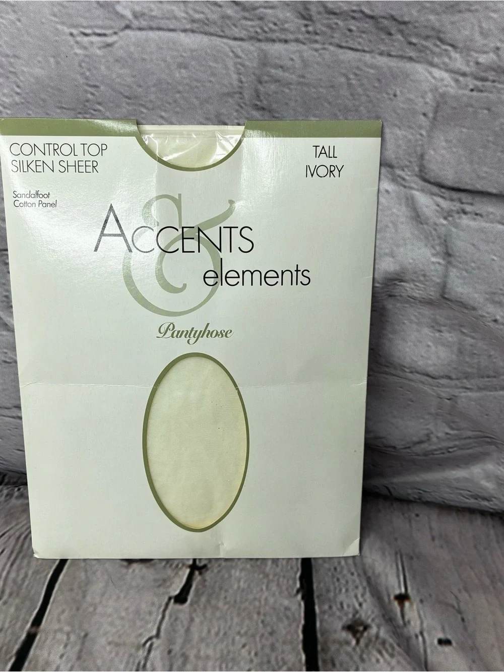 VTG  Ivory Silken Sheer Control Top Pantyhose‎ Size Tall Lovecore Bridal Wedding